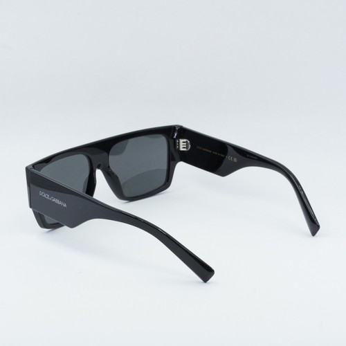 Pre-owned Dolce & Gabbana Dg4459 501/87 Black/dark Grey 56-14-145 Sunglasses Authentic In Gray