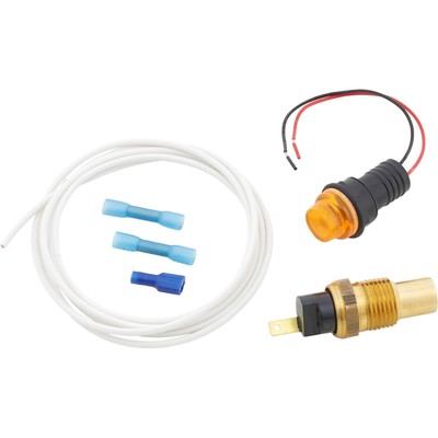 Speedway Motors 230° Degree 3/4'' Water Coolant Temp Warning Light Kit, Amber