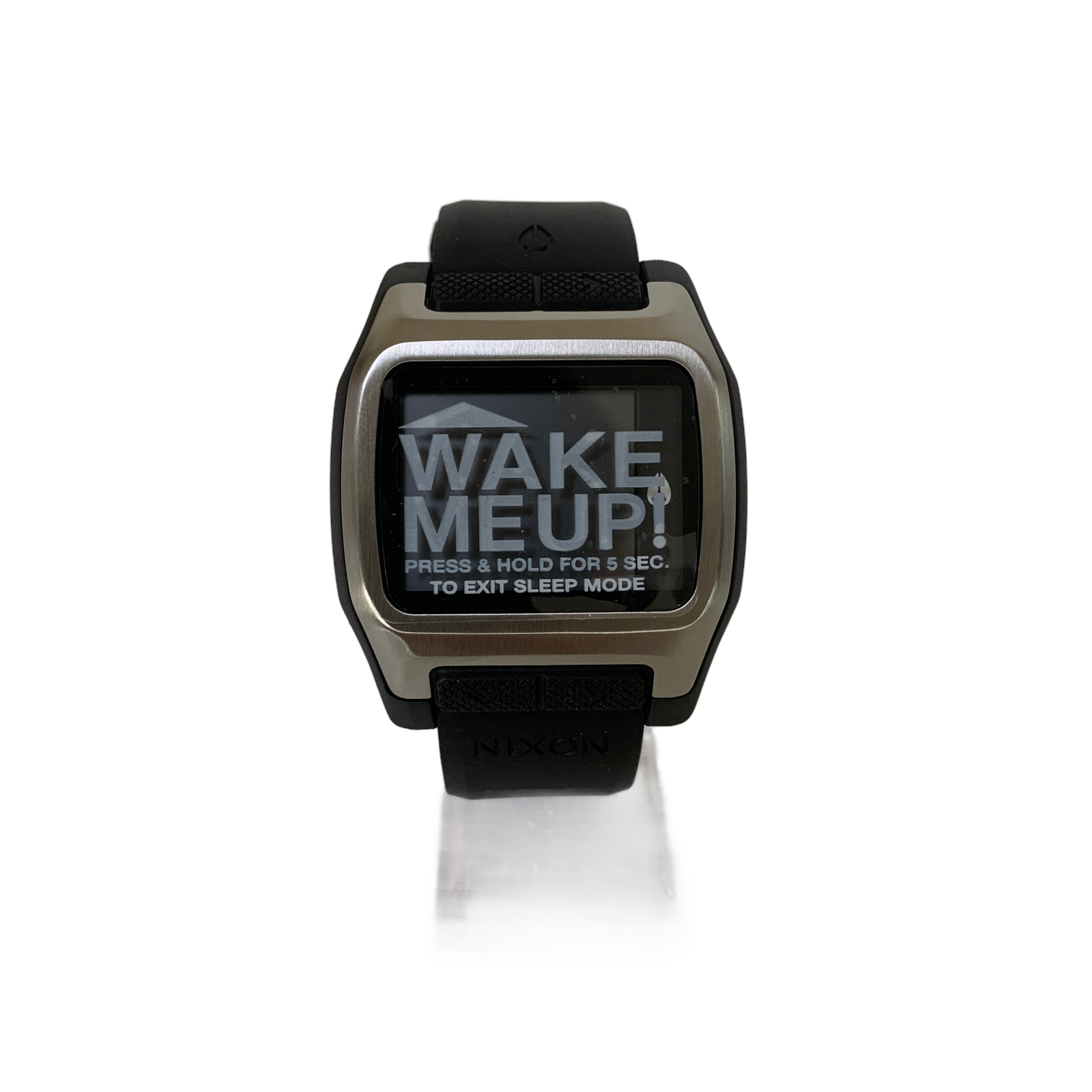 Pre-owned Nixon High Tide Men's Digital Surfing Watch Quartz Silver Resin Silicone Band