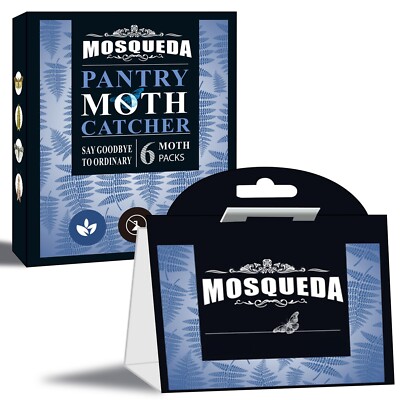 6 packs Pantry Moth Traps - Professional Sticky Glue Catchers with Pheromones