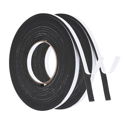 2pcs 10mmx4mmx5m Weather Stripping Door Seal EVA Foam Tape Insulation Strip