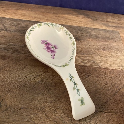 Vintage Thomson Pottery Hand Painted Floral Garden White
