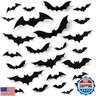 encavy 68Pcs Bat Wall Decor, Halloween Decorations 3D Bats Wall Decor Realistic PVC Bats Stickers for Outdoor DIY Home Decoration Party Supplies