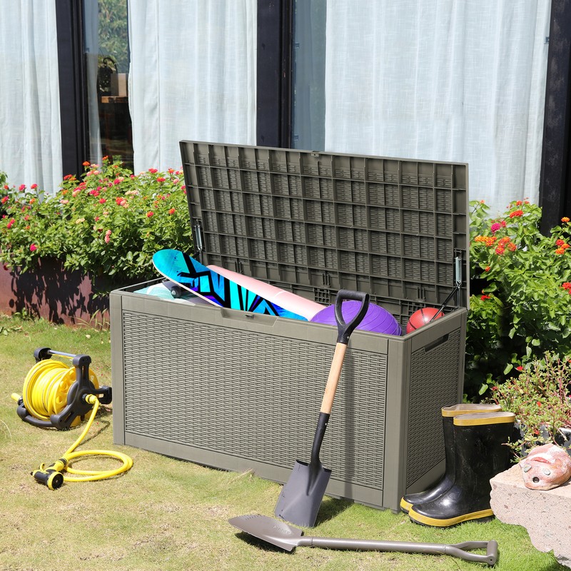 YITAHOME Deck Box Storage Shed Bin Backyard Patio Outdoor Waterproof