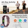 Fitness Tracker with Step Counter/Calories/Stopwatch, Activity Tracker, Health Tracker with Heart Rate Monitor, Sleep Tracker,1.10''AMOLED Touch Color Screen, Pedometer Watch for Women Men