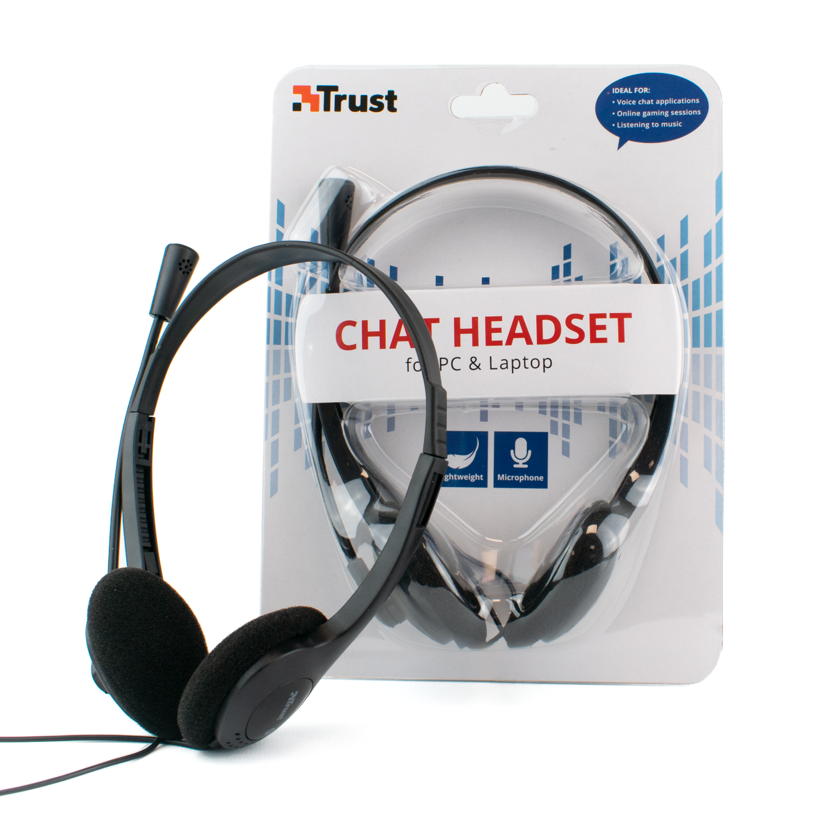 trust chat headset with microphone for pc and laptop
