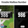 Reflective Mailbox Numbers for Outside - 30 Pcs Waterproof Mailbox Numbers Stickers, Large 3 Inch Self Adhesive 0-9 Vinyl Number for Mailbox, Door, Garbage Bins, Address Number (White)