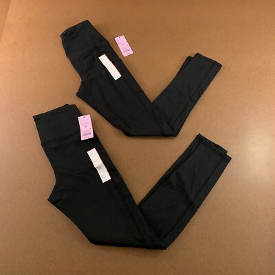 Lot of 2 Wild Fable Women's Size XS Black High-Waisted Full Length Leggings NWT