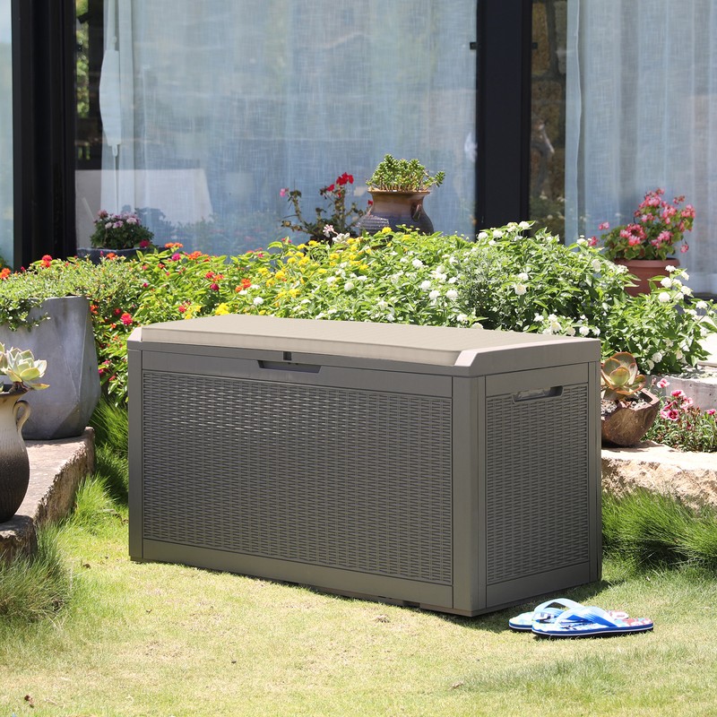 YITAHOME 100 Gallon Deck Box Patio Storage Bin Outdoor Container