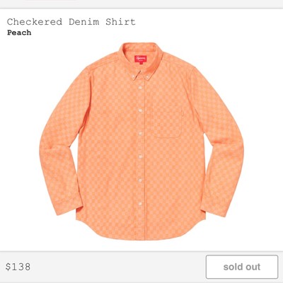 supreme checkered denim shirt