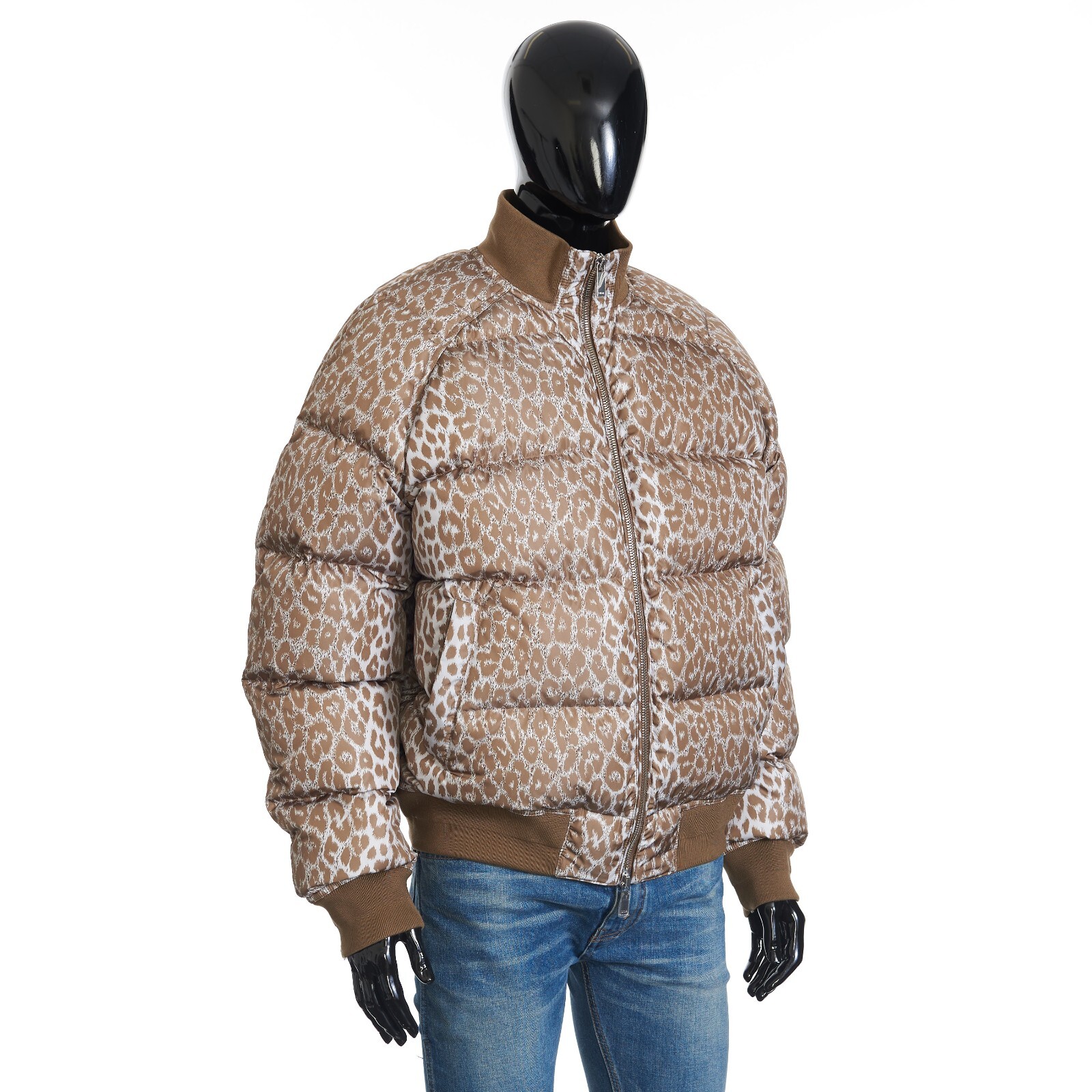 Pre-owned Dior 2700$ Leopard Pattern Print Down Jacket - Quilted, Padded In Brown
