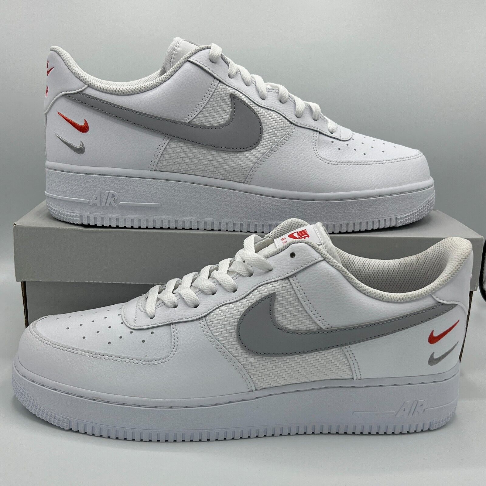 Nike Air Force 1 '07 White Wolf Grey Picante Red FD0666-100 Nike Air Force 1 '07 White Wolf Grey Picante Red FD0666-100