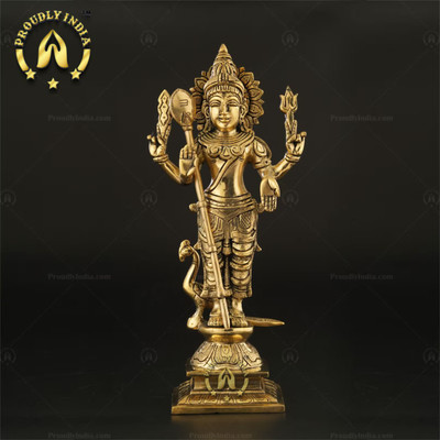 ProudlyIndia Brass Murugan Statue, Murugan Statue, Lord Murugan Statue,Kartikeya