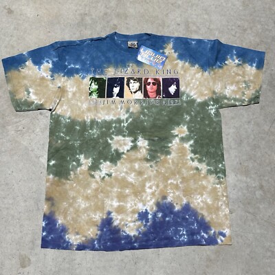 LIQUID BLUE Tag Vintage Jim Morrison Tie Dye Tee XXL Lizard King