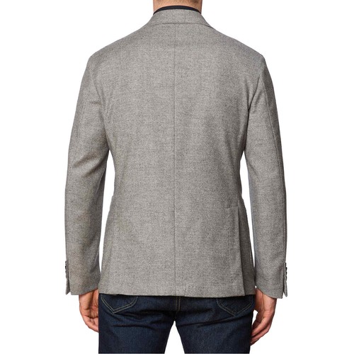 Pre-owned Sartoria Partenopea Gray Wool-cashmere Unlined Jacket Current Model