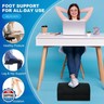 WADCIMC Foot Rest for Under Desk at Work, Foot Stool with Washable Cover, Comfortable Office Desk Accessories, Comfortable Footrest with 3 Adjustable Heights, for Offices Gaming Chair, for Leg Support