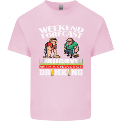 Weekend Forecast Rugby Funny Beer Alcohol Mens Cotton T-Shirt Tee Top