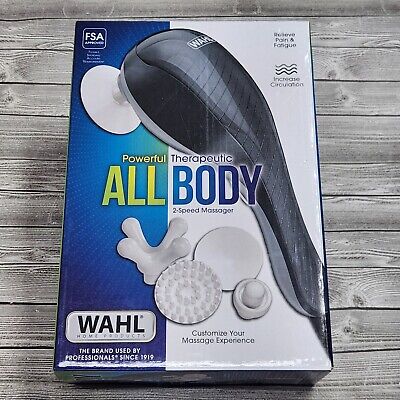WAHL All Body Power Therapeutic 2 Speed Massager 4 Attachment Heads 4120-1801