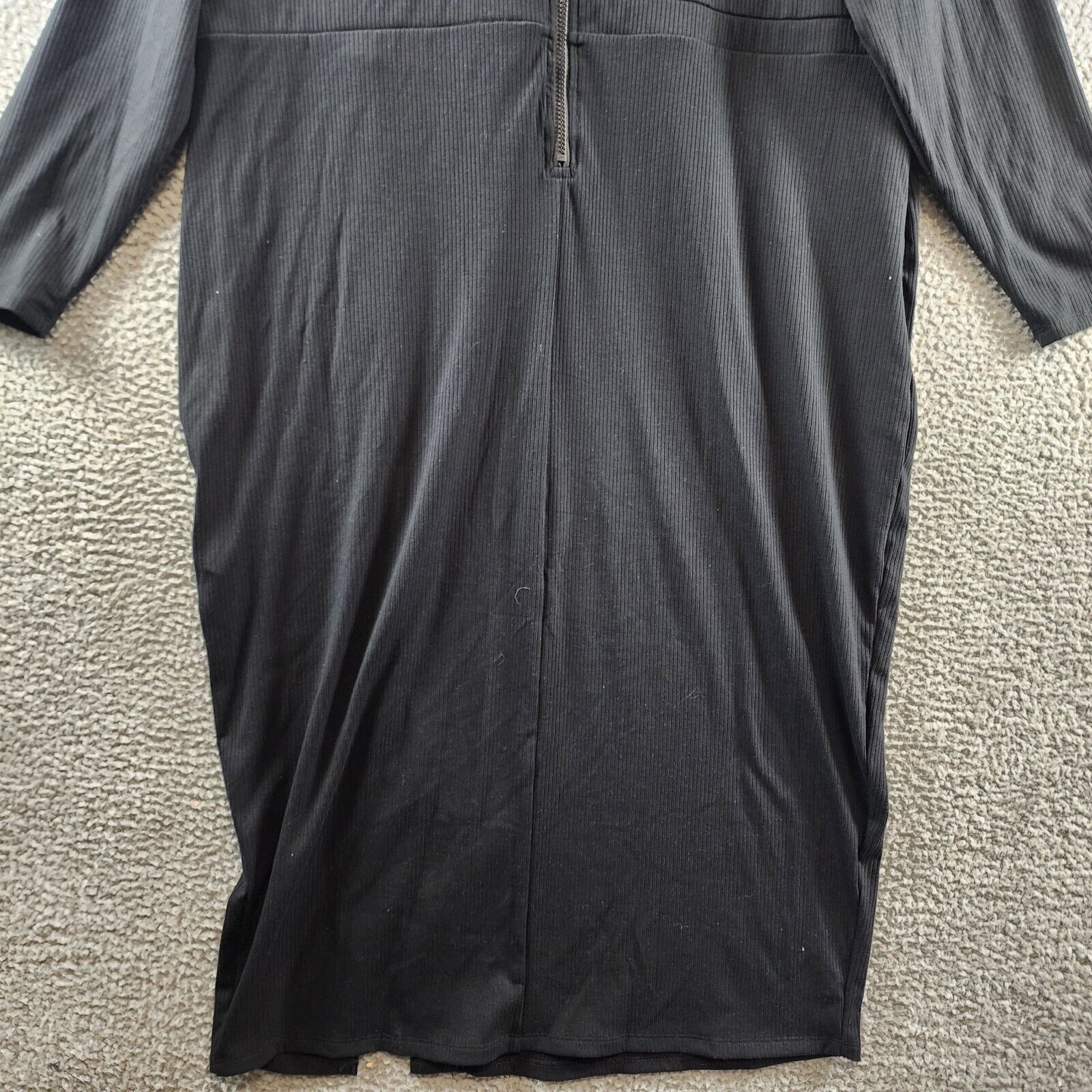 Nina Parker Trendy Plus Size Ribbed Mock-Neck Bodycon Dress Women's 4X Black L/S - Picture 7 of 16