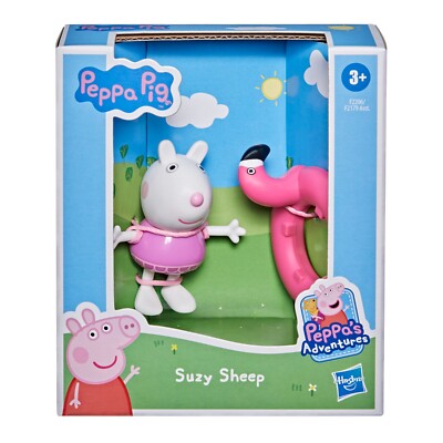 Peppa pig Suzy Sheep with flamingo swim ring New