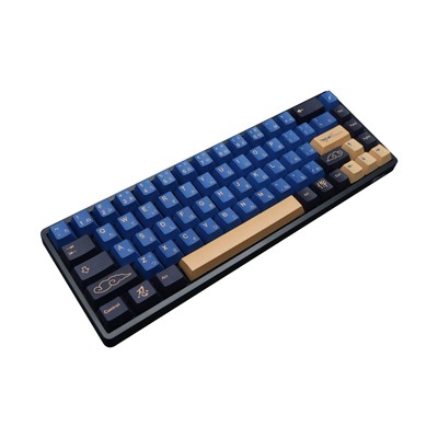 MOLGRIA Blue Samurai Keycaps, 129 Set PBT KeyCaps for Gaming Keyboard, Cherry...