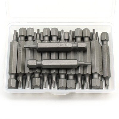 TEMO 25pc T8 Torx 2-Inch (50mm) Screwdriver Insert Bits