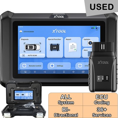 USED XTOOL D7W Wireless OBD2 Car Diagostic Scanner Bi-directional ECU Coding 
