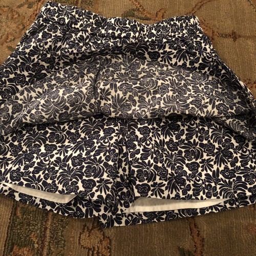 Crewcut J Crew Girls Shorts Faux Wrap Skort Cotton Blue Floral 8
