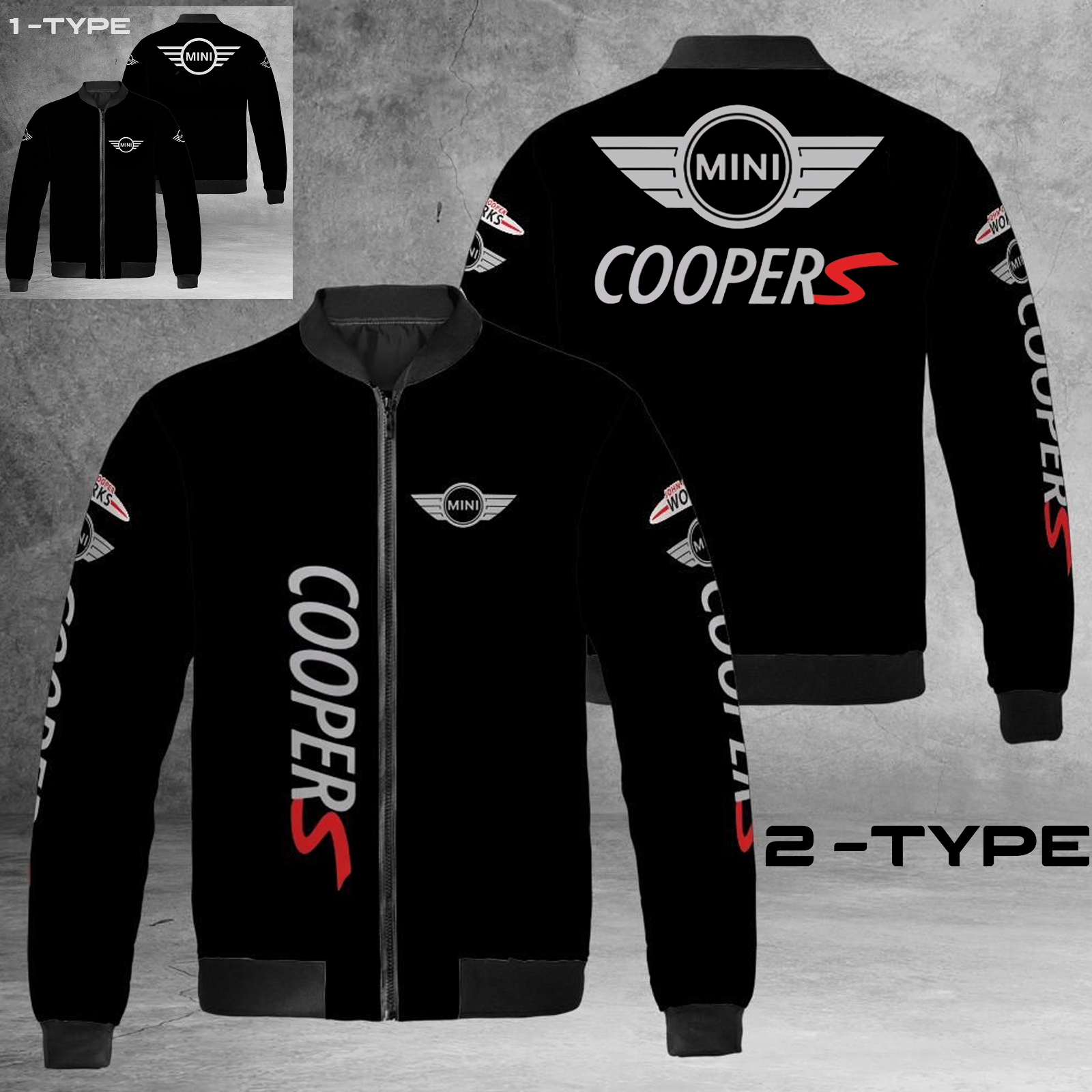 ジャケット・アウター perks and mini bomber jacket Mini Cooper S Motorsport Fan Logo Printed Lightweight