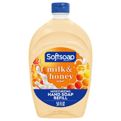 Moisturizing Liquid Hand Soap Refill, Milk & Golden Honey, 50 Oz