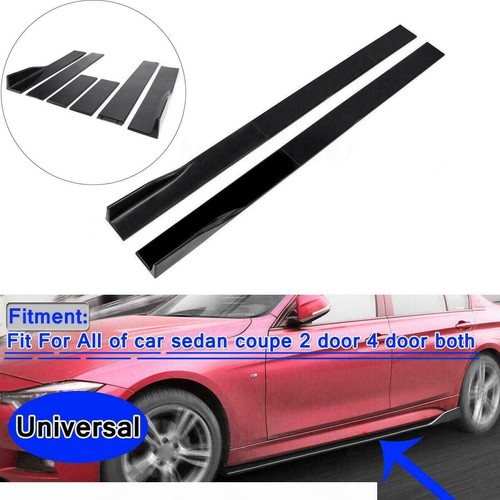 For Honda Accord 2000-2021 78.7'' Gloss Black Side Skirt Extension Lip Rocker
