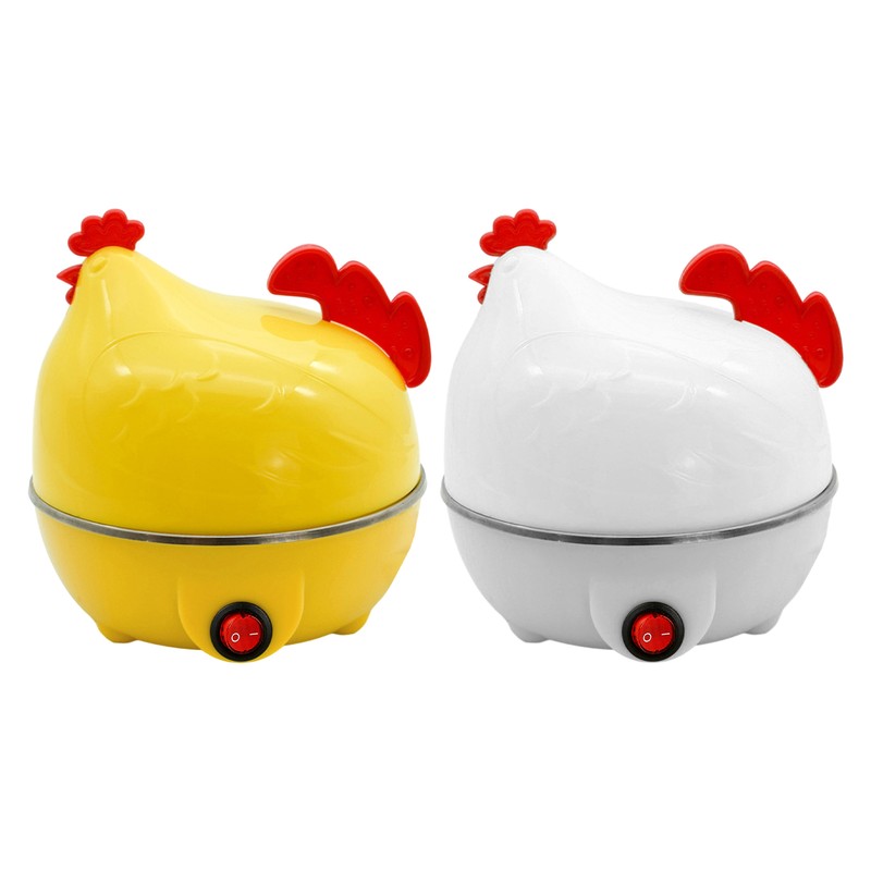 White Yellow Egg Cooker Made Of Food-grade PP Enjoy Delicious Eggs Anti-heat