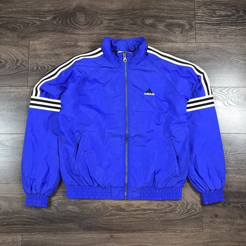 adidas ジャケット　Mサイズ adidas Vintage 90's Style Fashion Blue Iris Full Zip