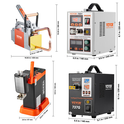 VEVOR Portable Spot Welder 1/8-inch Thick Spot Welder with 1.5KVA Input Capacity