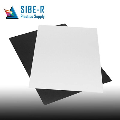 WHITE STYRENE POLYSTYRENE PLASTIC SHEET 0.125'' X 24'' X 48'' 1/8'' VACUUM FORMING 