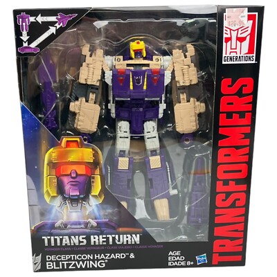 Transformers Titans Return Hazard & Blitzwing Action Figure Voyager Class 2016
