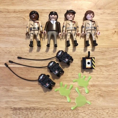 PLAYMOBIL Ghostbusters Lot - Backpacks, Figures, Slime, Ghost Trap