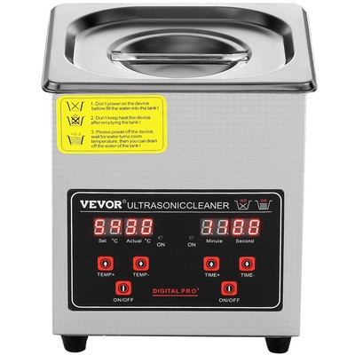 VEVOR 2L Ultrasonic Cleaner with Timer Heating Machine Digital Sonic Cleaner