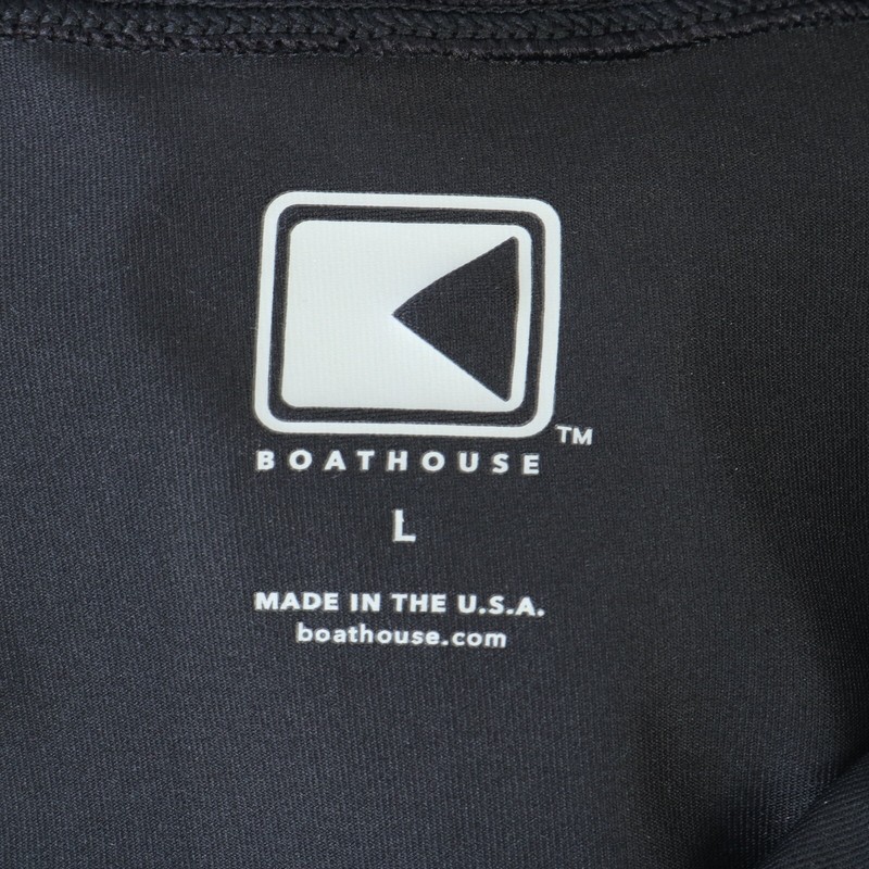 BOATHOUSE USA MADE BLACK 1/4 ZIP PULLOVER MOCKNECK JACKET