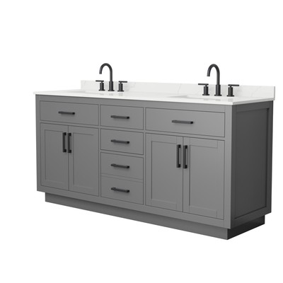 Wyndham Collection WCG262672D-QTZ-US3MXX Beckett TK 72'' - Dark Gray / Giotto