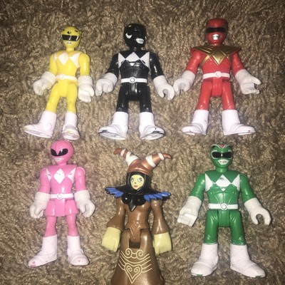 Imaginext Power Rangers Lot 6 Figures Yellow Green Red Pink Rangers Rita