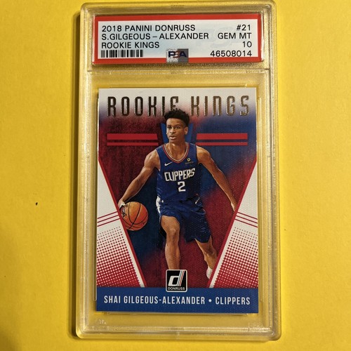 Shai Gilgeous Alexander ルーキー10シリ NBAカード 2018 Shai Gilgeous Alexander Donruss Rookie Kings 21 PSA 10