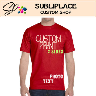 Custom Personalized T-Shirt Add Your Own Text Design. Printed Photo Tee Shirts