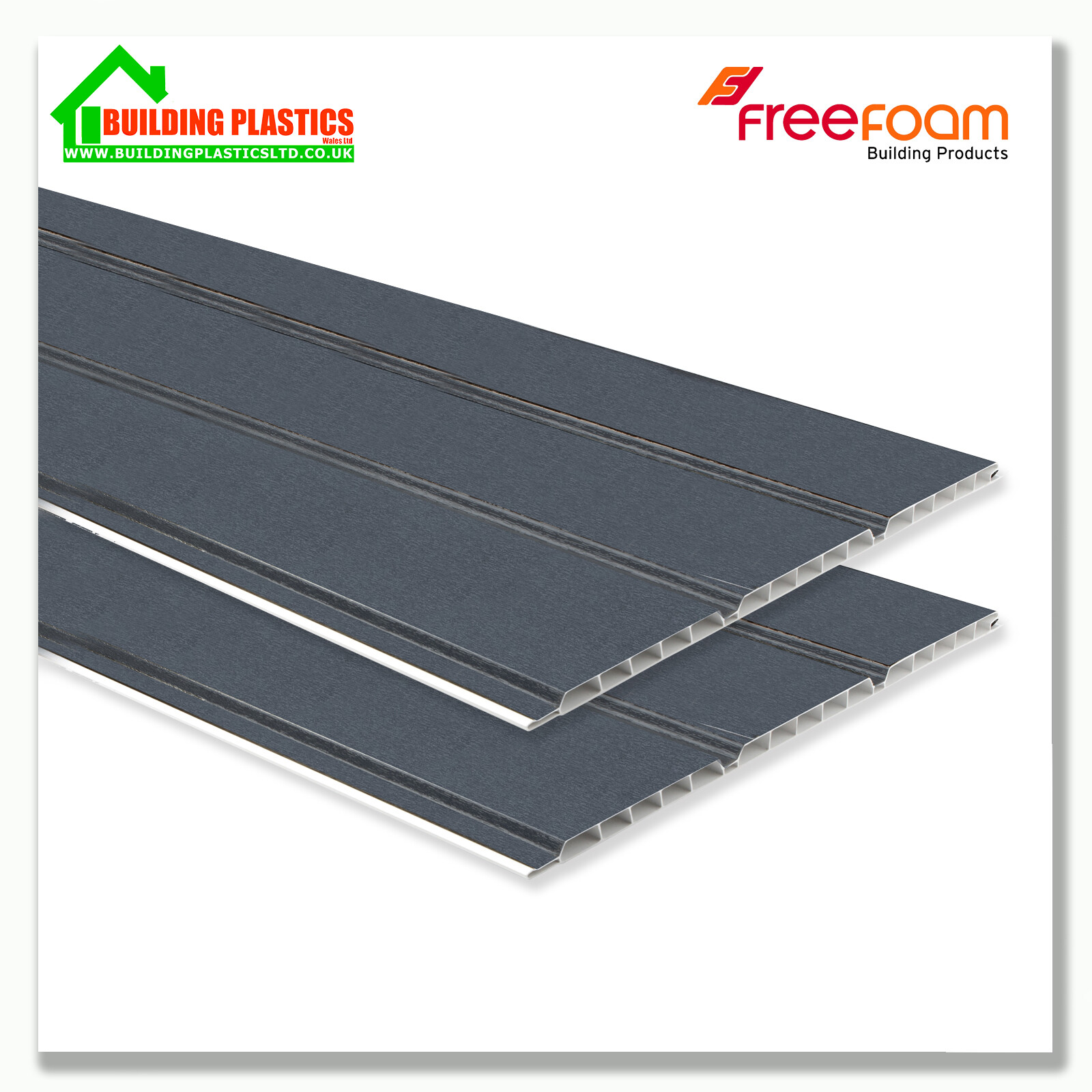 UPVC HOLLOW CLADDING | ANTHRACITE GREY WOODGRAIN Ceilings | Soffits ...