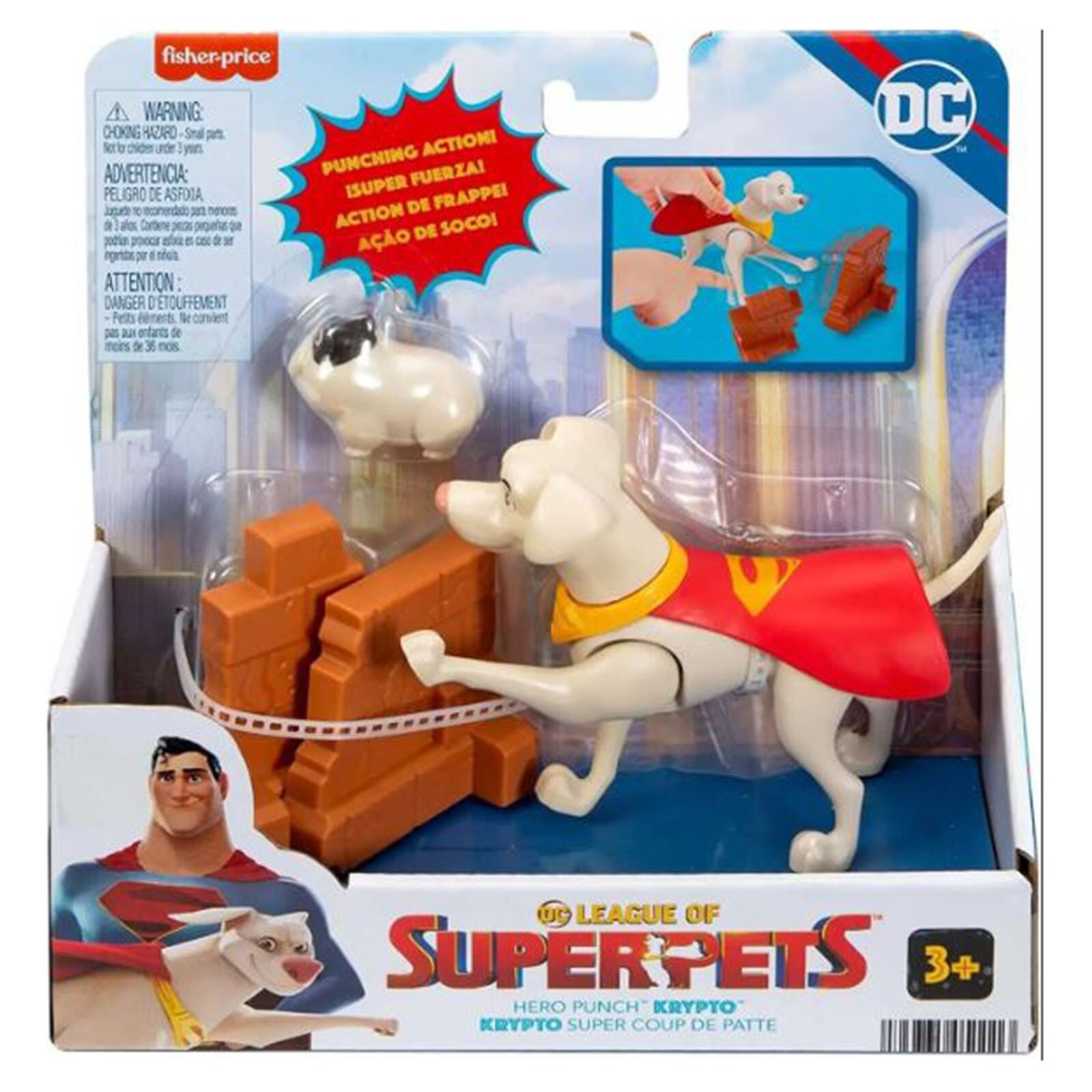 Новая Криптографическая фигурка Fisher Price DC League Of Superpets Hero Punch В НАЛИЧИИ