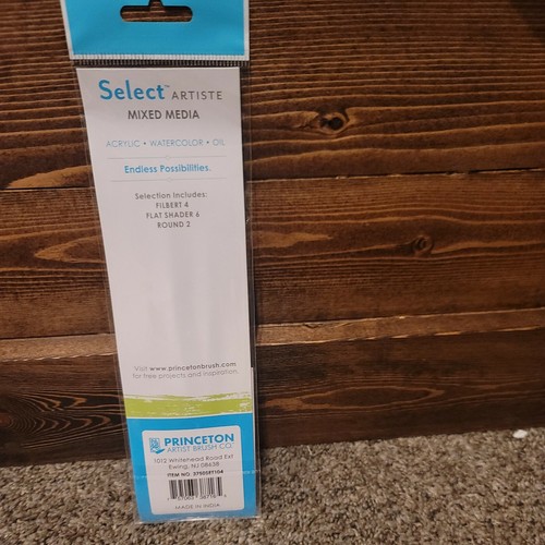 PRINCETON ARTIST BRUSH CO 3750SET104 SELECT VALUE SET #4 FILBERT 4 FLAT SHADE...