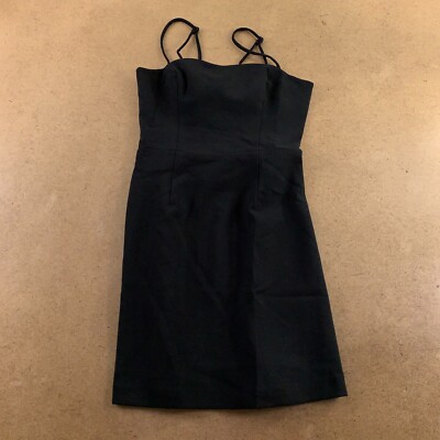 French Connection Women's Size 2 Black Whisper Tie Back A Line Mini Dress NWT