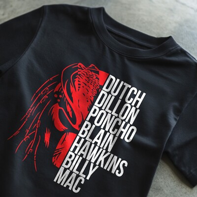 Predator Movie Funny Quote T-Shirt Arnold Schwarzenegger Aliens Stallone JCVD