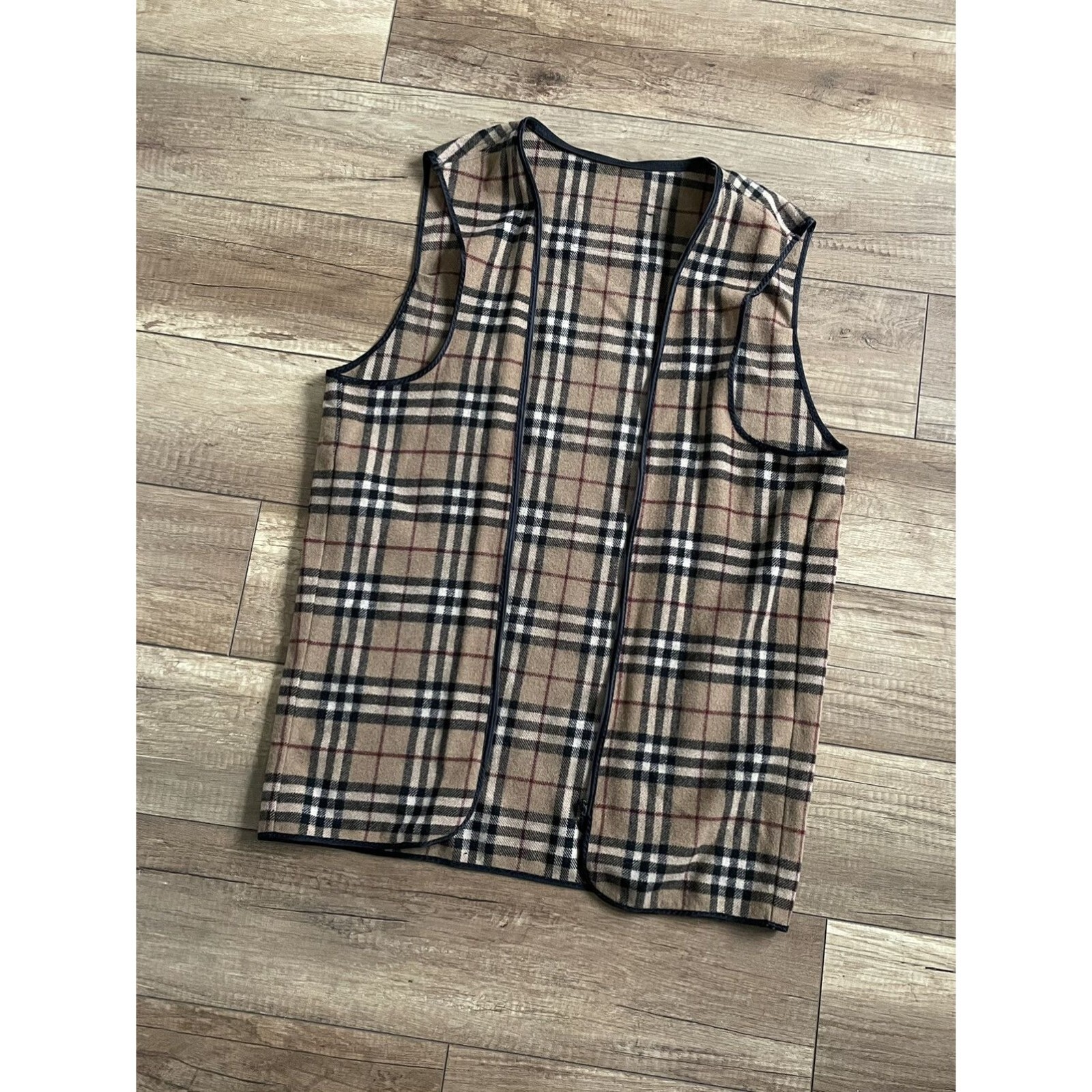 【美品】バーバリー ノバチェック ベスト ジレ ウール ビンテージ 9号 $_57.JPG?set_id=880000500F