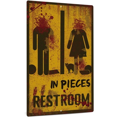Halloween Sign, Horror Bathroom Decoration, Bloody Themed Parties Haunted Hou...